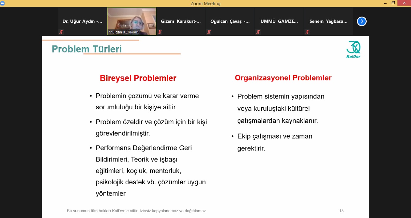 Problem Çözme Teknikleri Eğitimimiz Online Olarak Gerçekleşiyor