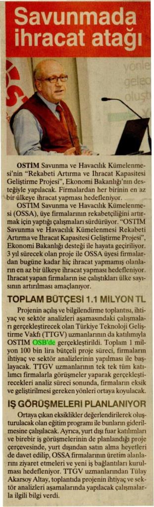 OSSA İhracat Kapasitesi Artırma Projesi Başladı